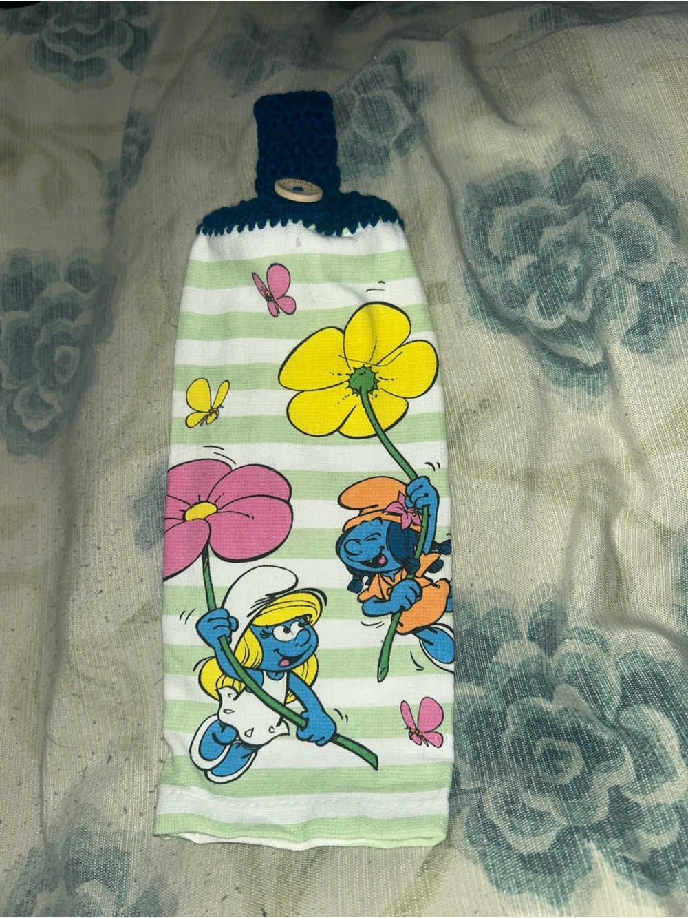Smurfs Hanging Towel